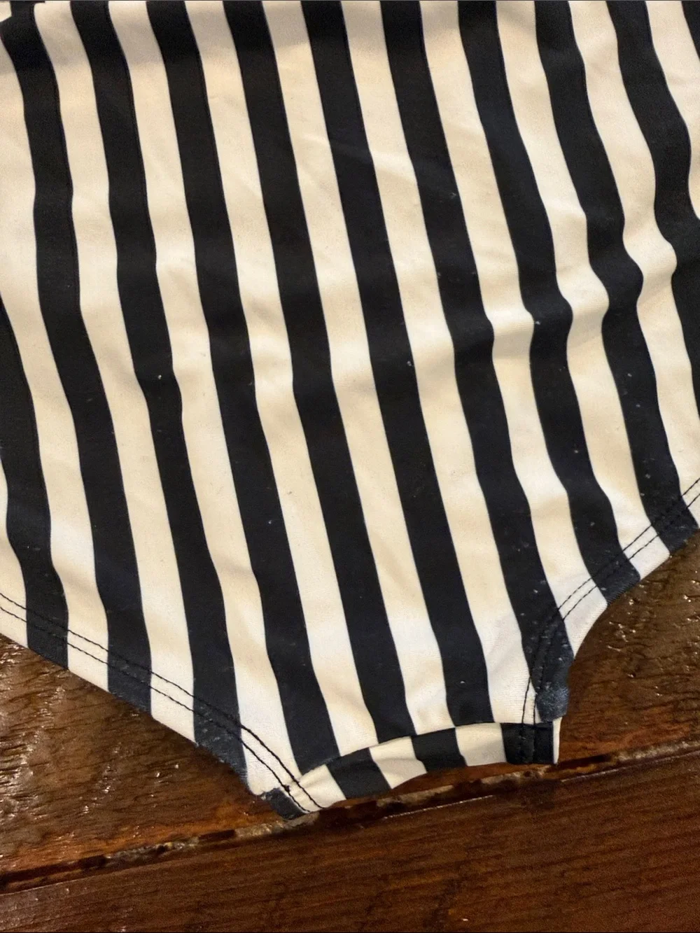 Old Navy Black and White Striped Girls Swim Bottoms
